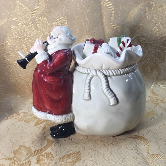 RARE Vintage Gibson Greeting Cards ~ Ceramic Santa Candy Dish w/ Original Box - Picture 4 of 12